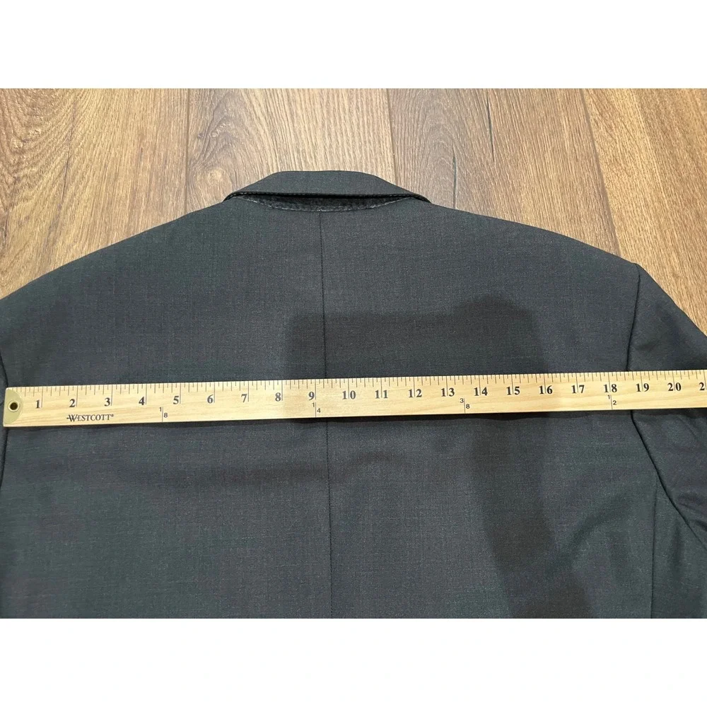 Brooks Brothers 346 Mens 44R Wool Stretch Blazer Charcoal Gray 3‎ Button Jacket